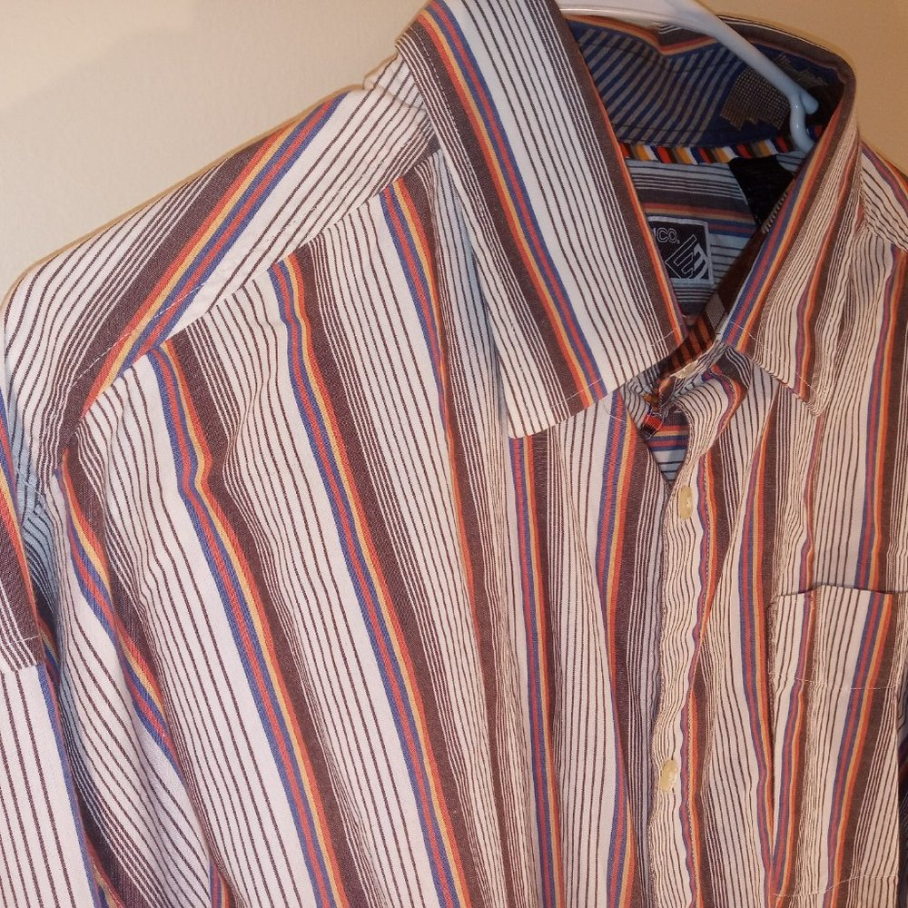 Vintage Enyce Clothing Co. Pin & Pencil Striped Shirt | 100% Cotton